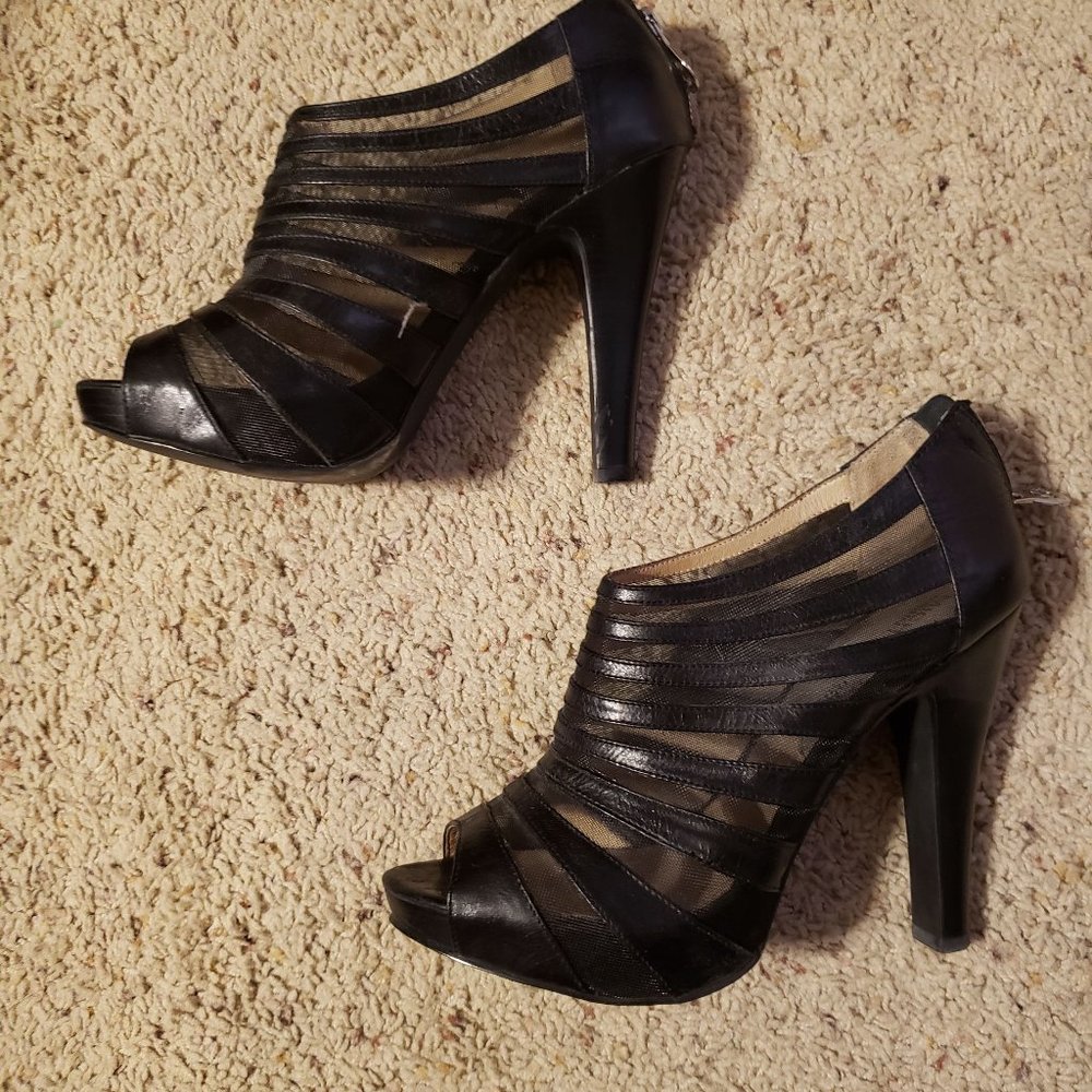 Michael Kors Mesh Open Toe Booties Size 9